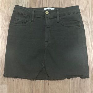 Frame Denim Women's Charcoal Mini Skirt